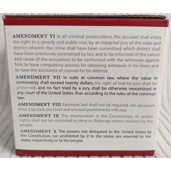 DISAPPEARING CIVIL LIBERTIES "Bill of Rights Mug" Color Changing- New Sealed - Picture 12 of 13